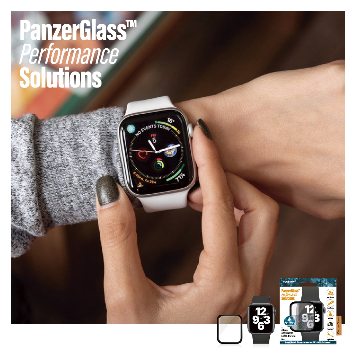 PanzerGlass Performance Solution for Apple Watch Series 4/5/6/Se 40Mm –  Black Ab 2016 – TechPro Unlimited