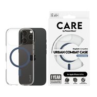 PanzerGlass® CARE kryt Apple iPhone 16 Pro MagSafe Urban Combat čirý/modrý