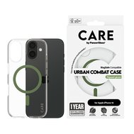 PanzerGlass® CARE kryt Apple iPhone 16 MagSafe Urban Combat čirý/zelený