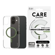 PanzerGlass® CARE kryt Apple iPhone 16 Plus MagSafe Urban Combat čirý/zelený