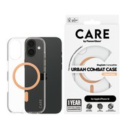 PanzerGlass® CARE kryt Apple iPhone 16 MagSafe Urban Combat čirý/broskvový