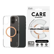 PanzerGlass® CARE kryt Apple iPhone 16 Plus MagSafe Urban Combat čirý/broskvový