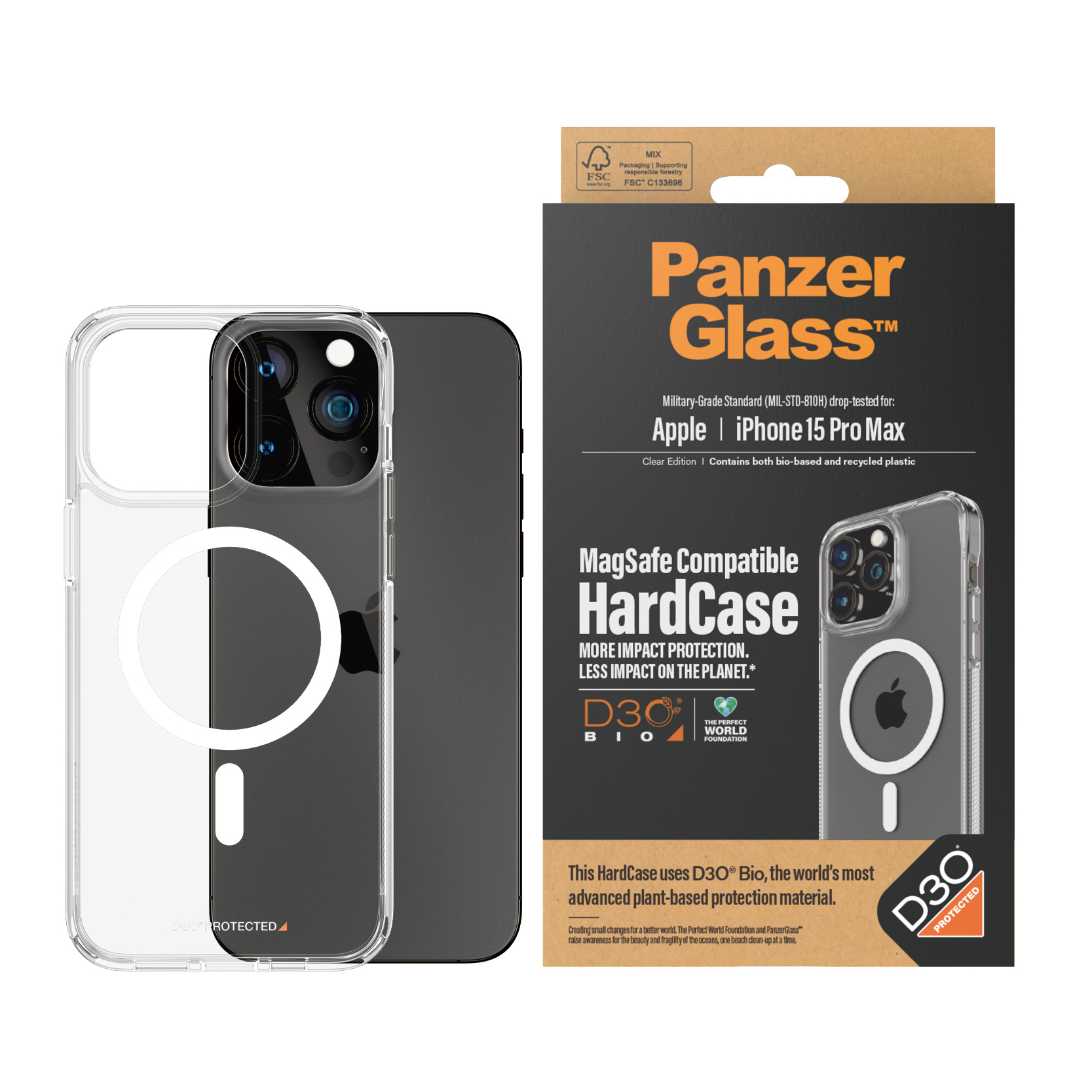PanzerGlass™ HardCase MagSafe D3O Apple iPhone 15 Pro Max