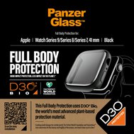 PanzerGlass™ Apple Watch 9/8/7 41mm ochranný kryt s D3O - černý rámeček